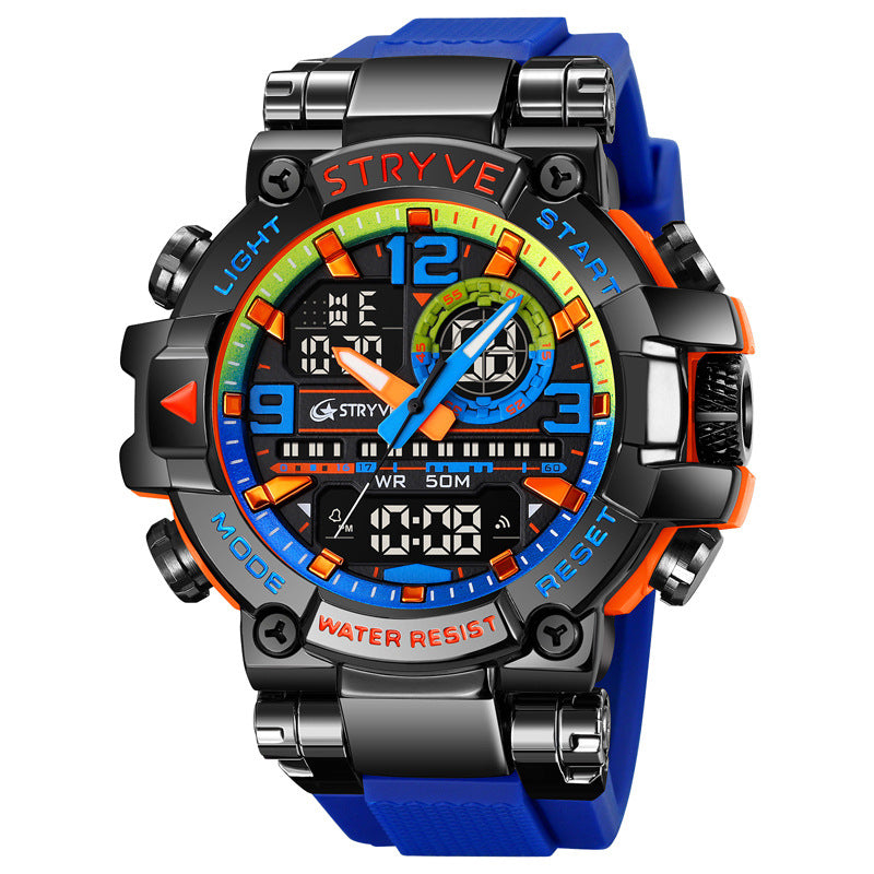 Nuevo reloj electrónico luminoso deportivo colorido impermeable, reloj multifuncional para estudiantes