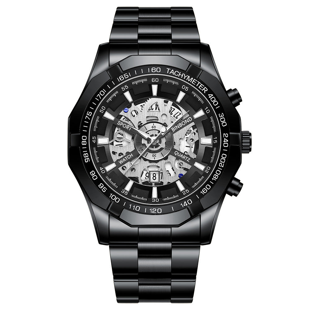 Montre Homme Étanchéité Lumineuse Squelette Décontractée Affaires