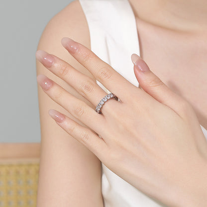 Bague empilable en argent sterling en forme d'œuf avec étoiles pour femmes