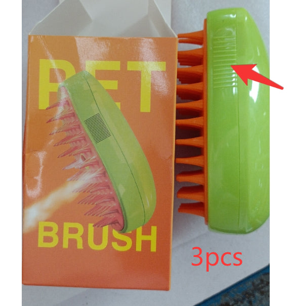 Cepillo de vapor 3 en 1 para gatos, cepillo de perro vaporoso, cepillos eléctricos para el pelo de gato para masaje, peine de aseo para mascotas, peines para quitar el pelo