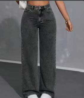 Vaqueros retro ajustados y a la moda para mujer