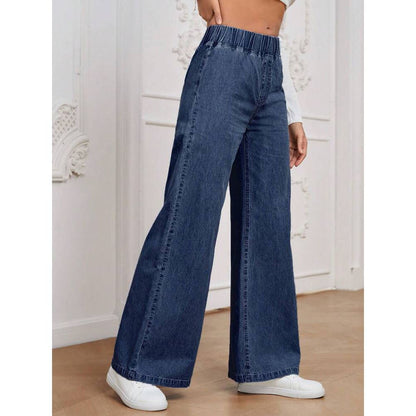 Jean large Droit Mode Décontracté Pantalon Droit Femme Confortable Style Urbain