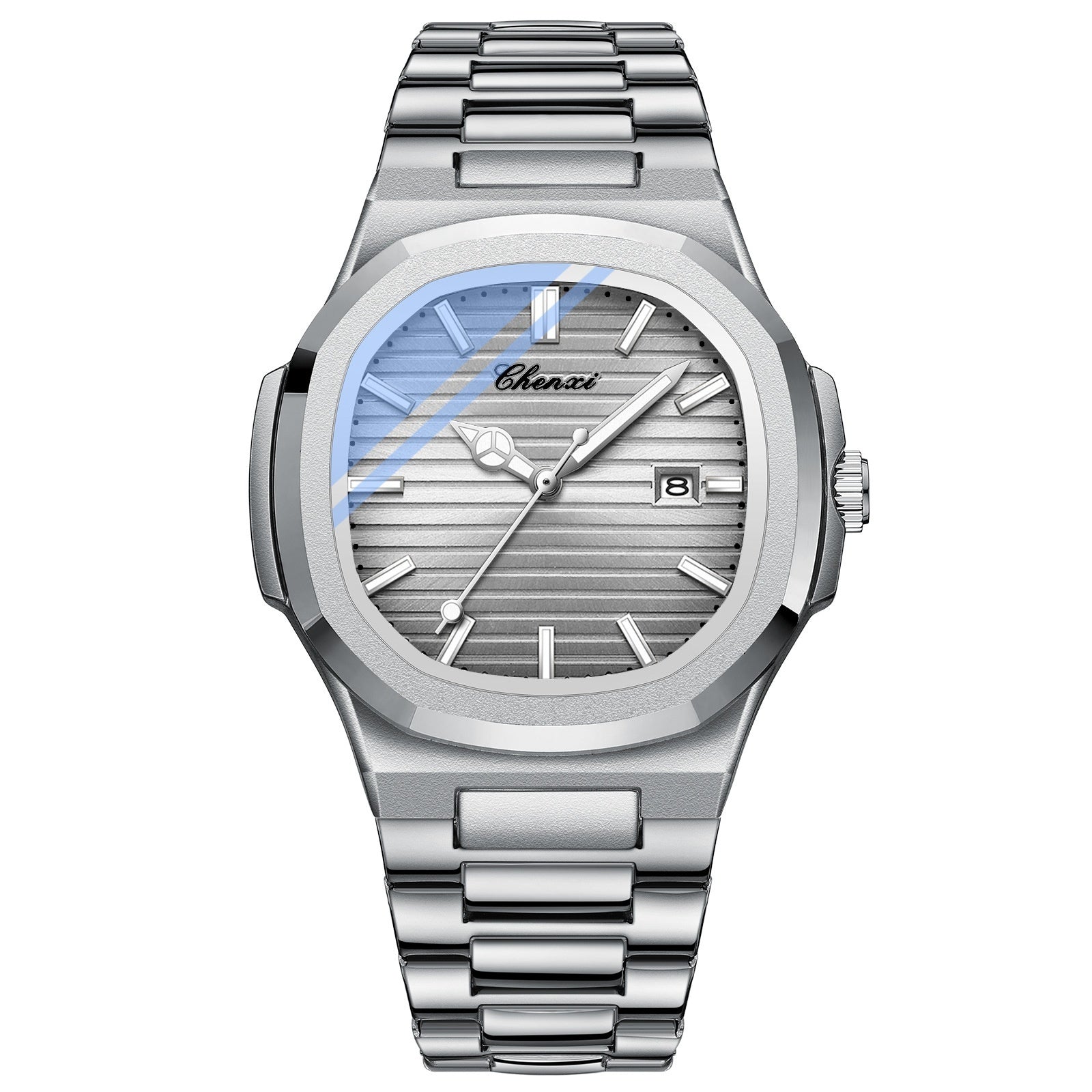Chenxi Montre Acier Couple Lumineuse Étanche Simple Tendance