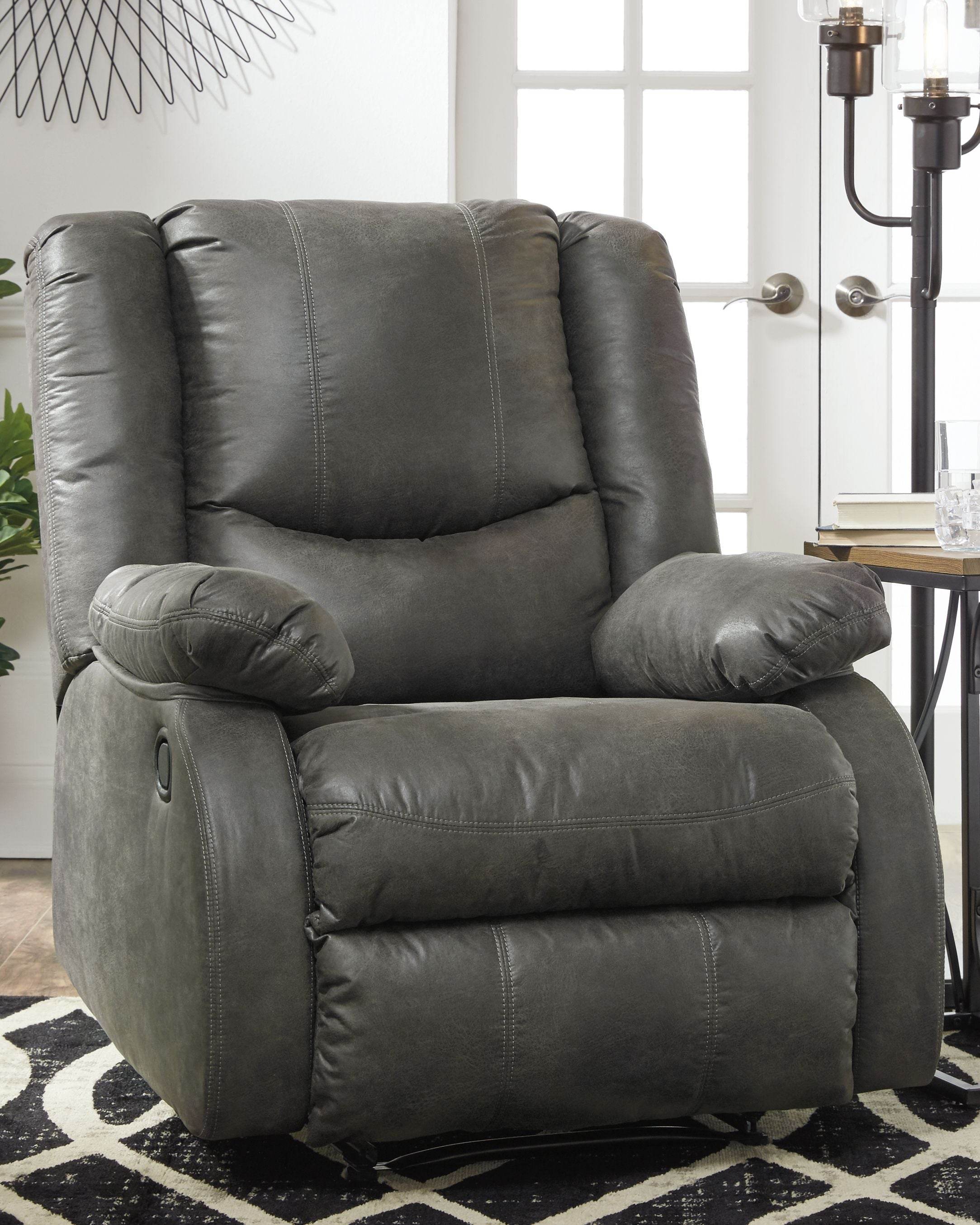 Bladewood - Zero Wall Recliner - Faux Leather - Slate-2