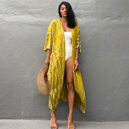 Robe de plage de villégiature en polyester anti-UV pour femmes