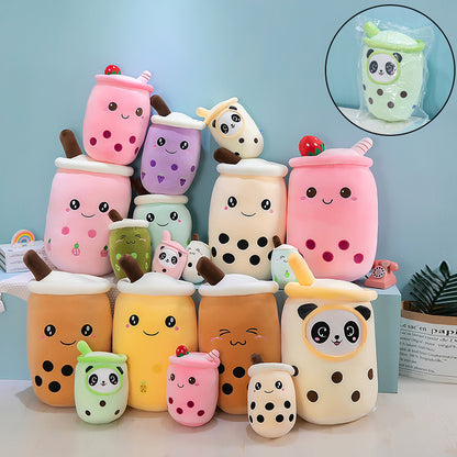 Peluche Oreiller Tasse à Thé au Lait Fruits Émulation