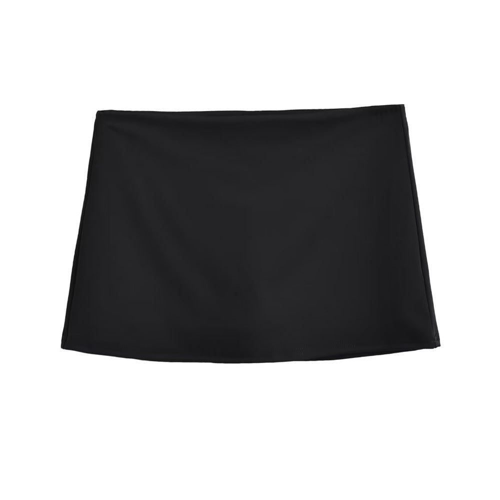 Jupe courte taille basse de sport rétro extensible coupe slim pour femme