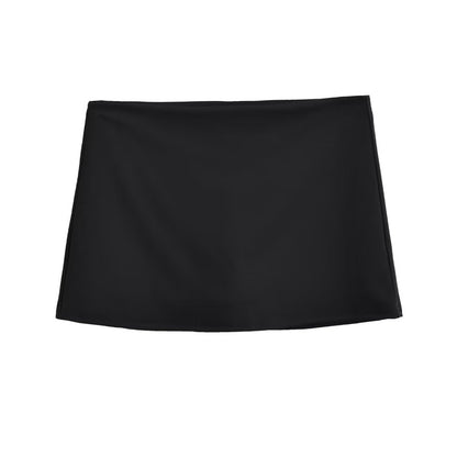 Jupe courte taille basse de sport rétro extensible coupe slim pour femme