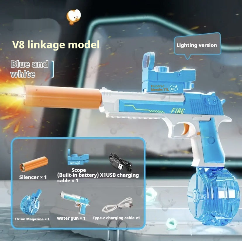 Nouveau Pistolet à Eau Électrique à Effet de Lumière de Feu