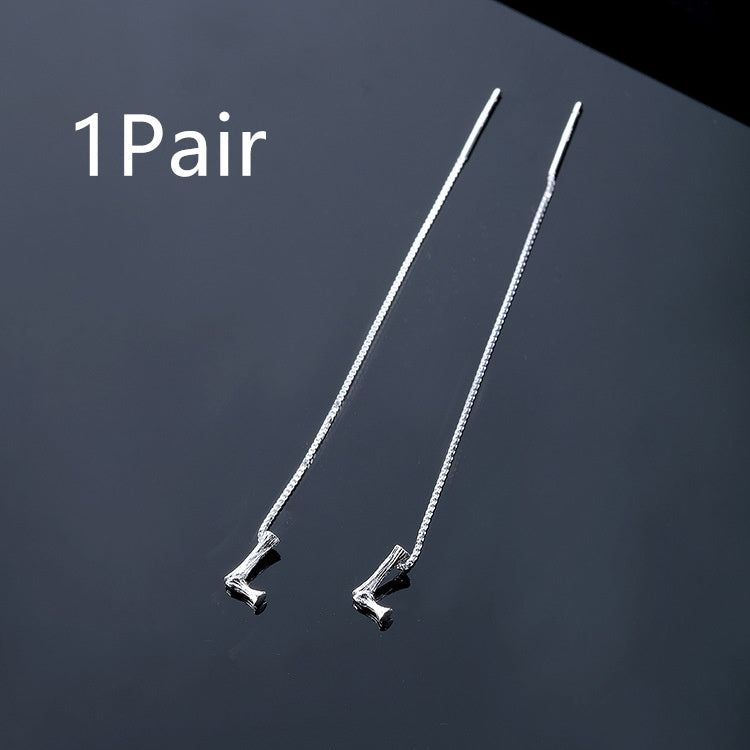 Joyas de moda de plata de ley 925 con 26 letras, pendientes colgantes para mujer, estilo clásico inglés minimalista, pendientes de estudiante, fiesta, regalo de joyería para amigos