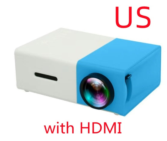 Proyector portátil 3D HD LED Cine en casa HDMI compatible con USB de audio Proyector YG300 Mini proyector
