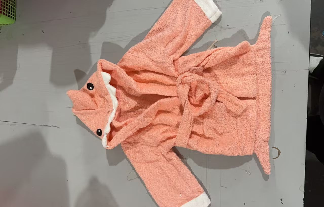 Peignoir de bain absorbant à capuche en forme d'animal pour enfants