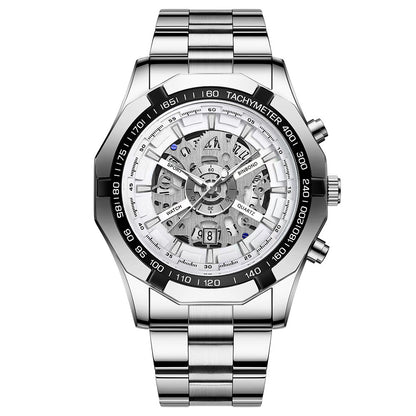Montre Homme Étanchéité Lumineuse Squelette Décontractée Affaires
