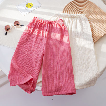 Pantalon large fille simple anti-moustique