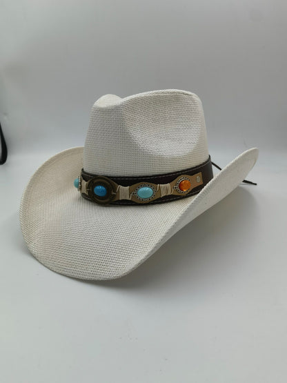 Chapeau Fedora d'été de style ethnique occidental