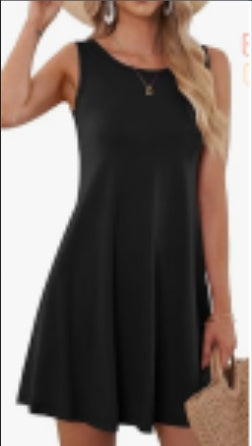 Robe décontractée ample à coupe trapèze pour femme