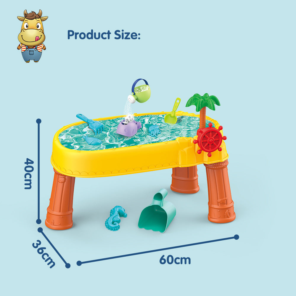 Mesa de playa para niños, traje de juguete de jardín con piscina de cuatro capas