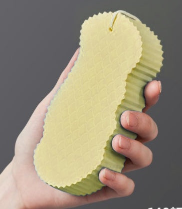 Esponja corporal 3D con patrón de escamas de pescado, bola de baño tridimensional