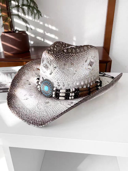 Chapeau Fedora d'été de style ethnique occidental