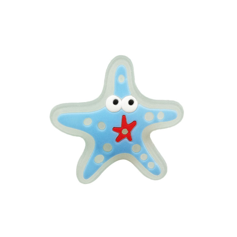Accesorios luminosos para zapatos tipo Crocs, decoraciones creativas fluorescentes