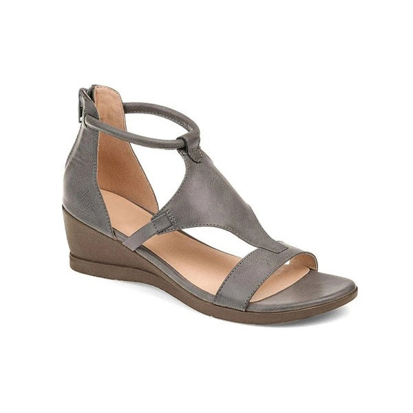 Sandalias de cuña de verano para mujer, estilo romano informal