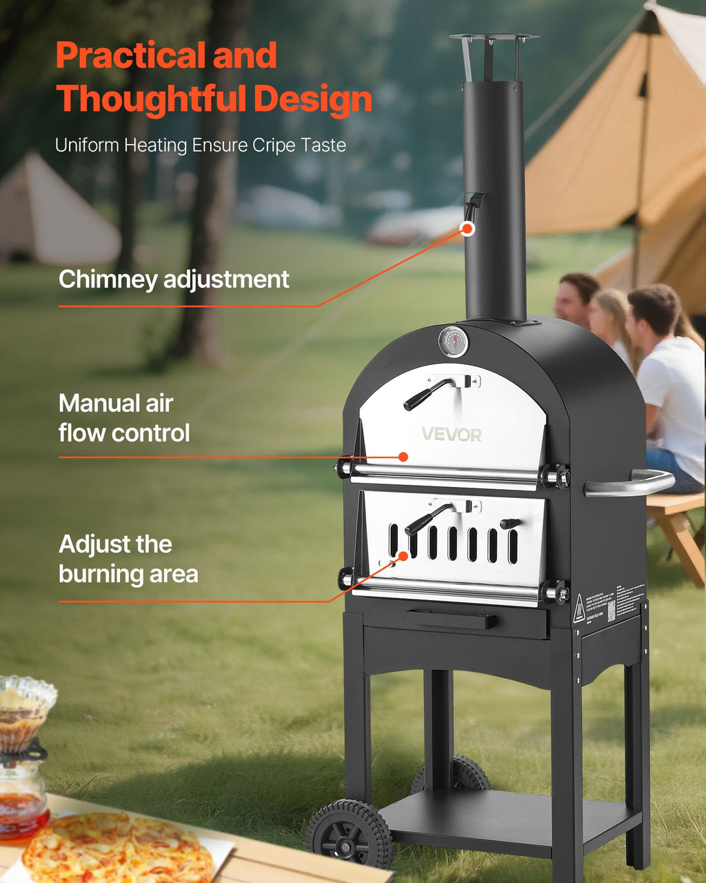 Outdoor Pizza Oven, 12" Pellet Fire Ovens