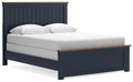 Signature Ashley Landocken Queen Panel Bed Brown Blue-0
