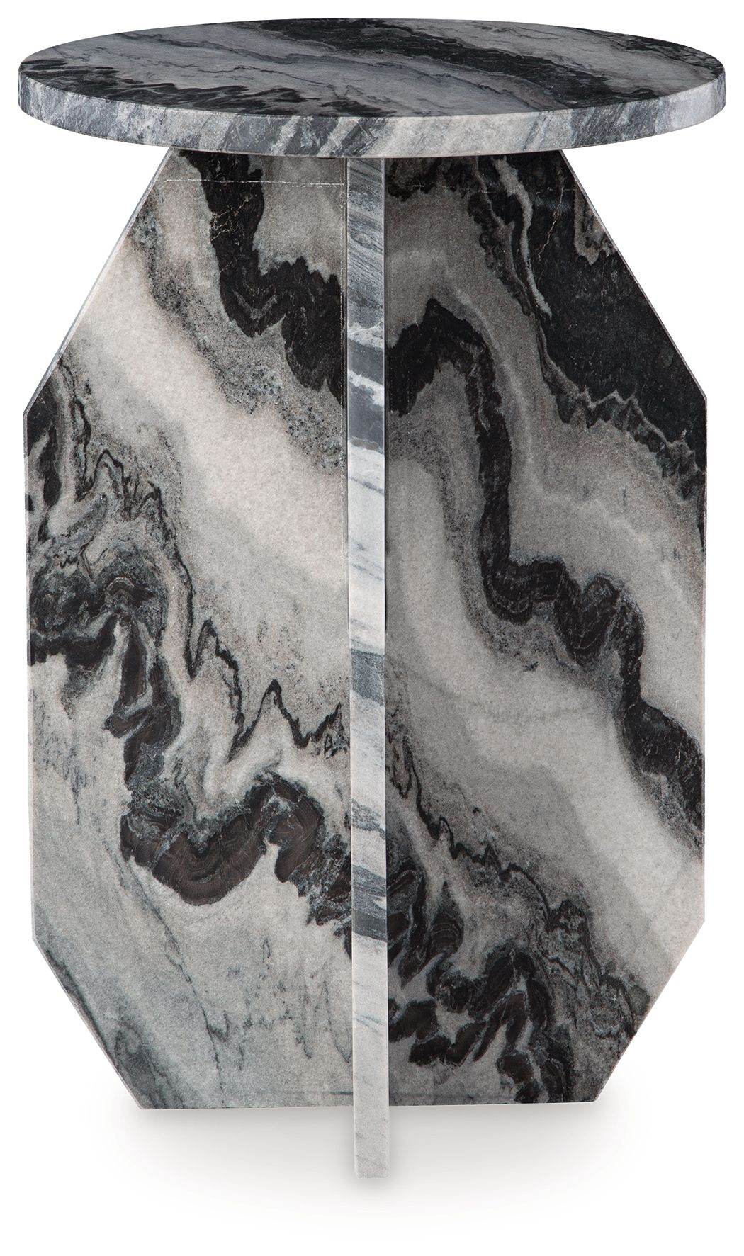 Wrenlane - Accent Table - Black / White / Taupe-2