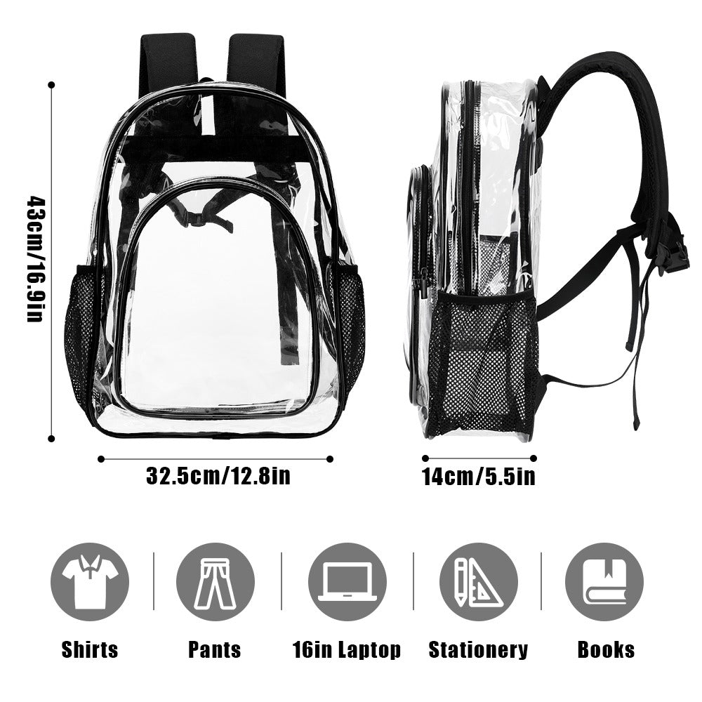 New Black body Transparent backpack