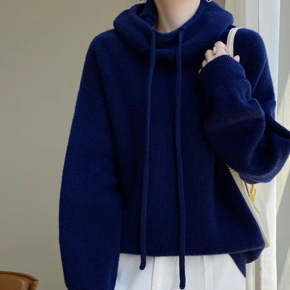 Pull épais décontracté pour femme, modèle polyvalent à manches longues, chaud pour l'automne et l'hiver