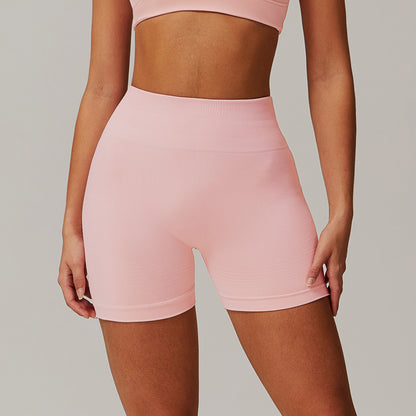 Shorts de yoga taille haute sans couture pour le fitness et la course à pied