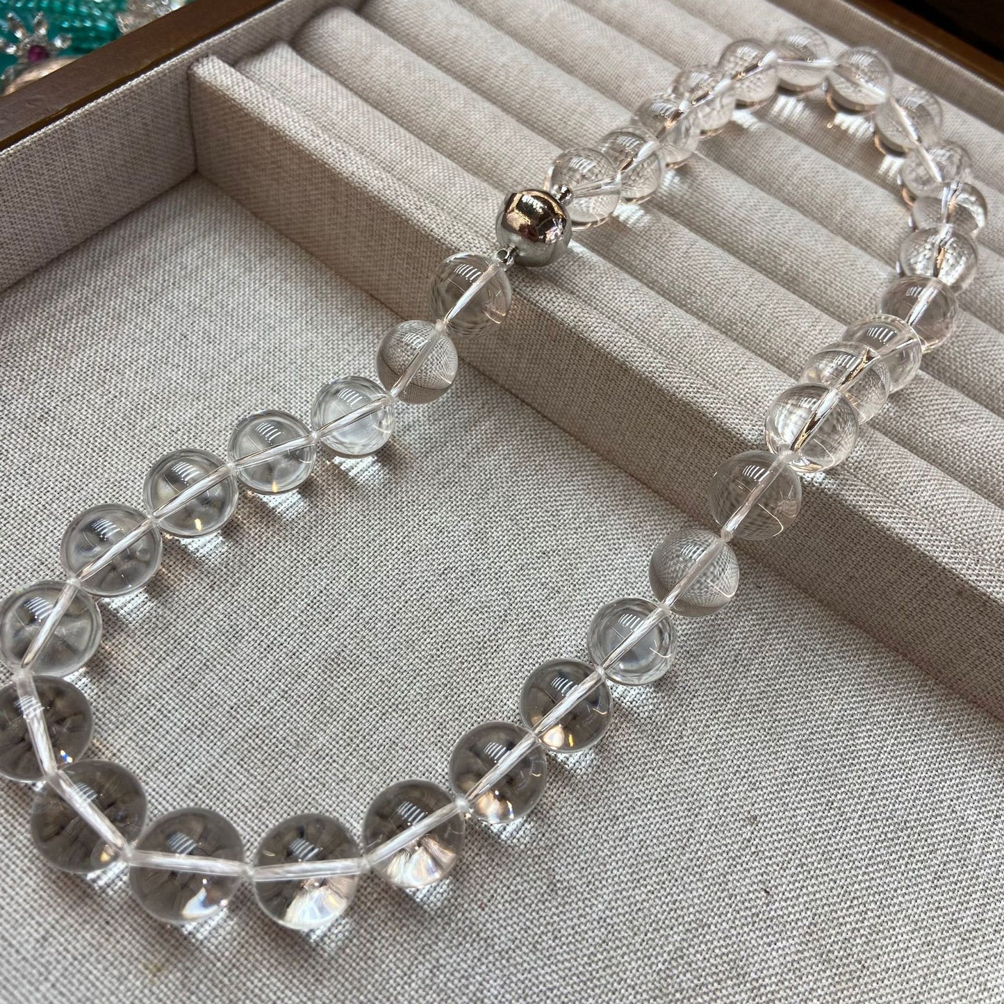 Perles transparentes cristal blanc 12 MM collier bracelet