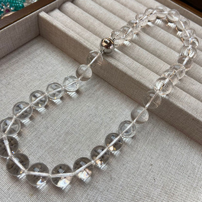 Perles transparentes cristal blanc 12 MM collier bracelet
