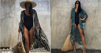 Robe de plage de villégiature en polyester anti-UV pour femmes