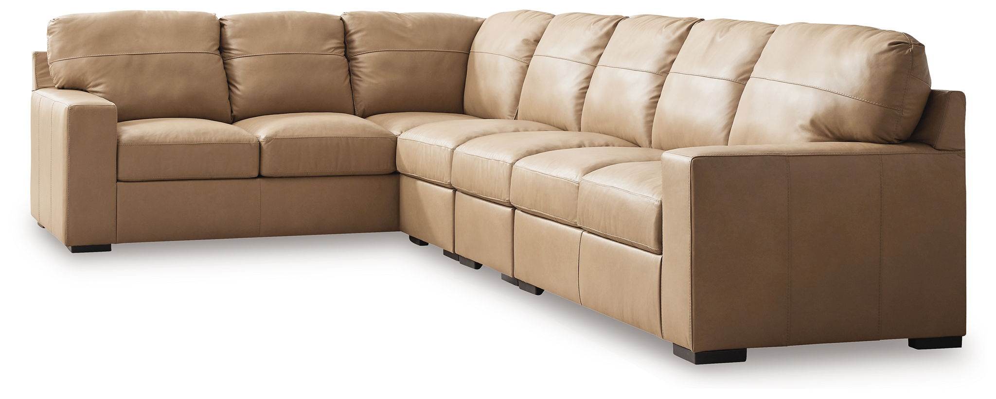 Bandon - 4-Piece Sectional With Raf Loveseat - Leather Match - Toffee-0