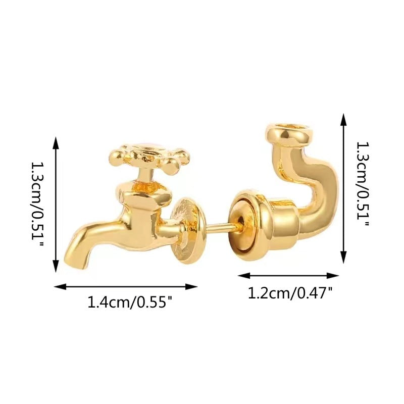 Boucles d'oreilles robinet tricolores fantaisie