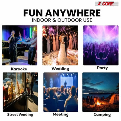 5Core 12 Inch PA Portable Bluetooth Party Speaker