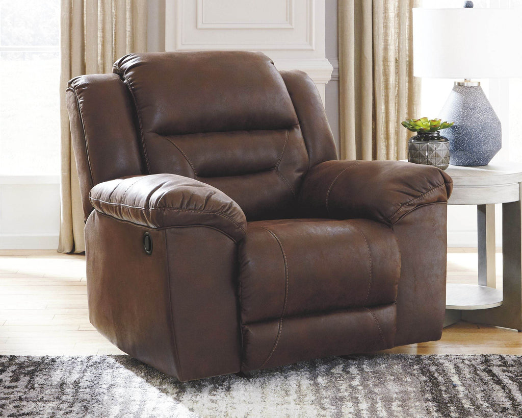 Stoneland - Rocker Recliner - Faux Leather - Chocolate-2