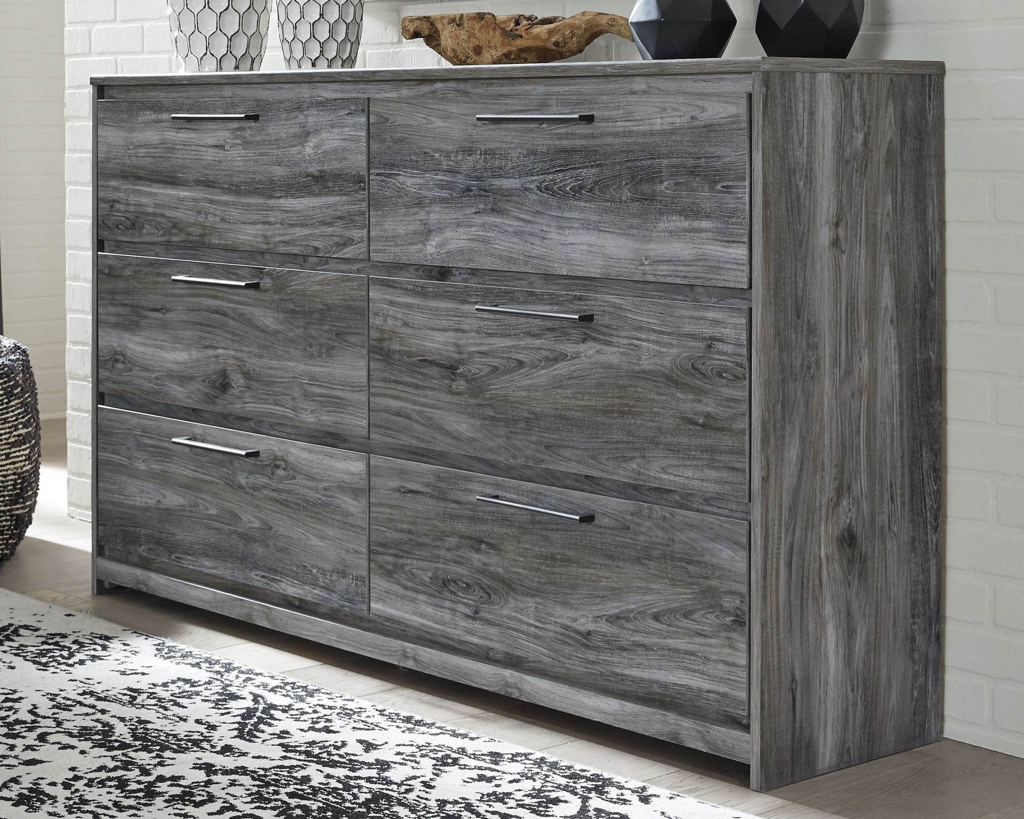 Gray Six Drawer Baystorm Dresser High Storage Beachy Style Furniture-3
