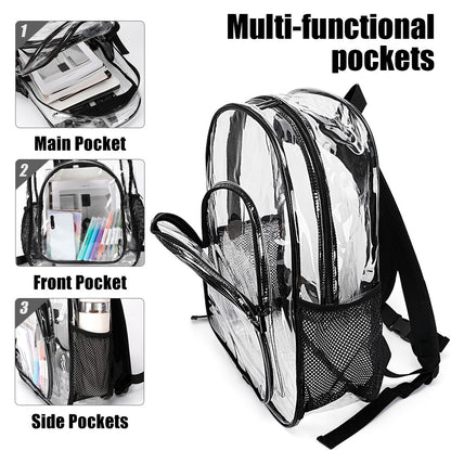 New Black body Transparent backpack