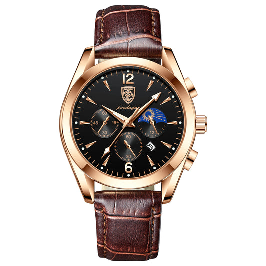 Montre à quartz étanche lumineuse pour homme avec bracelet