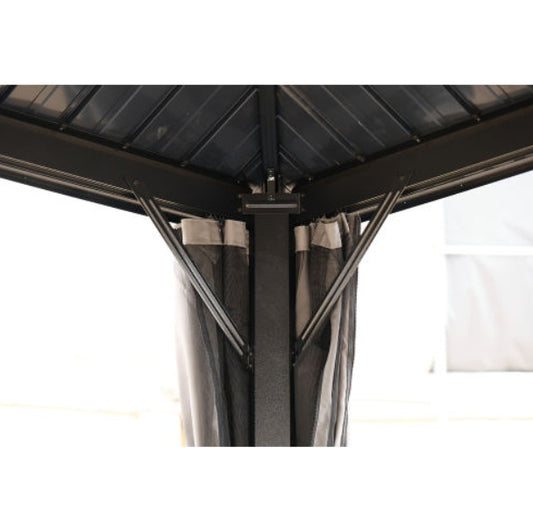 Tonnelle de jardin 3x3M, tonnelle en aluminium