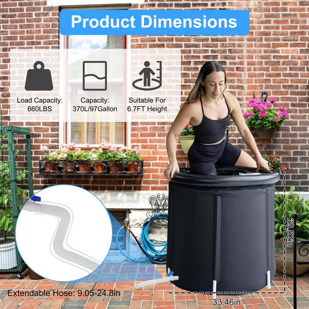 Baignoire de glace grand format de 367 litres