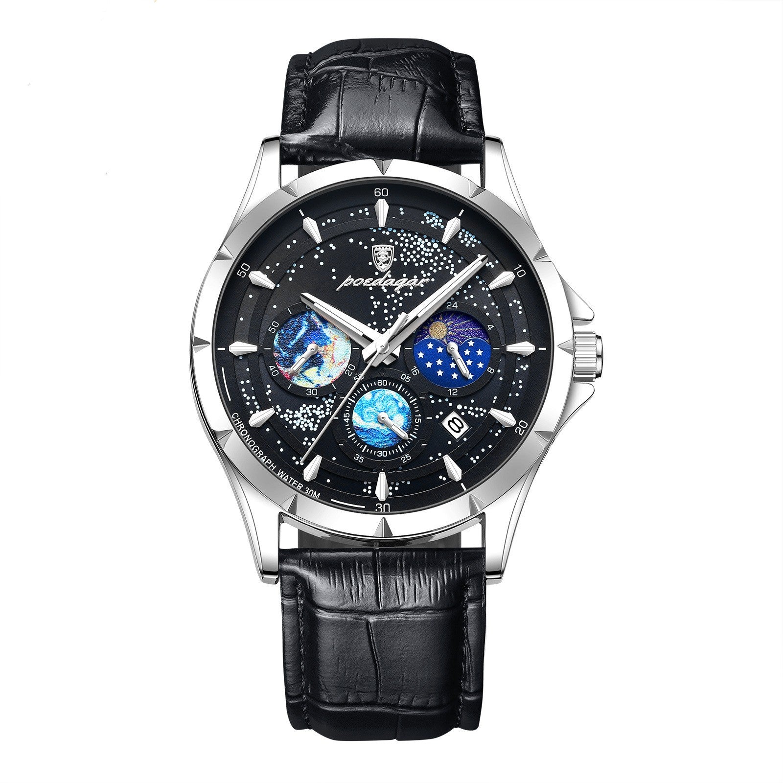 Reloj multifuncional luminoso resistente al agua para hombre