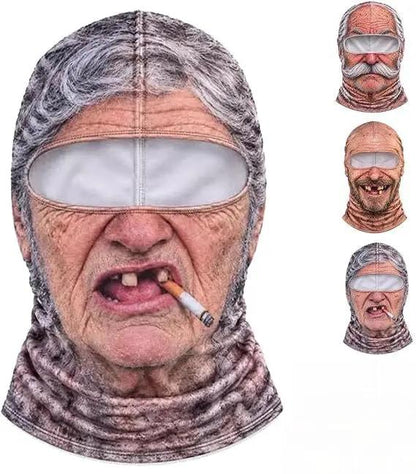 AdTec Realistic winter ski balaclava set of 4; camo tan, windproof thermal face masks.