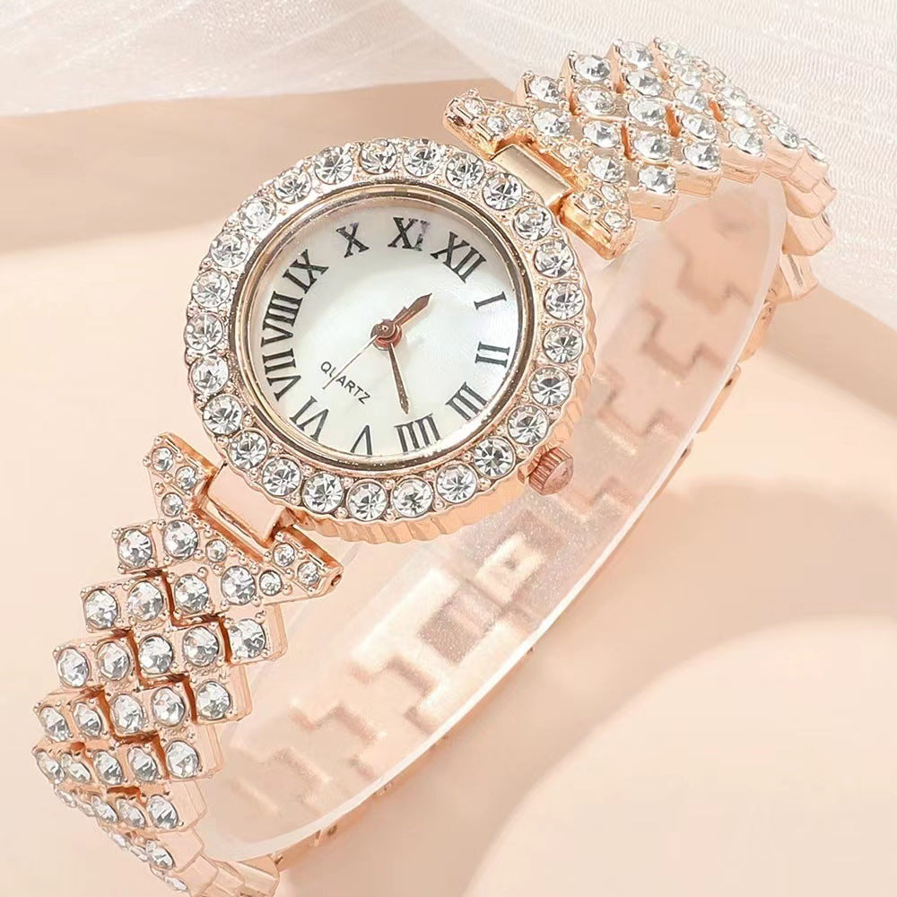 Bracelet de Montre Diamant pour Femme Coffret Cadeau de Mode Luxe Montre Bracelet Ensemble de Six Pièces