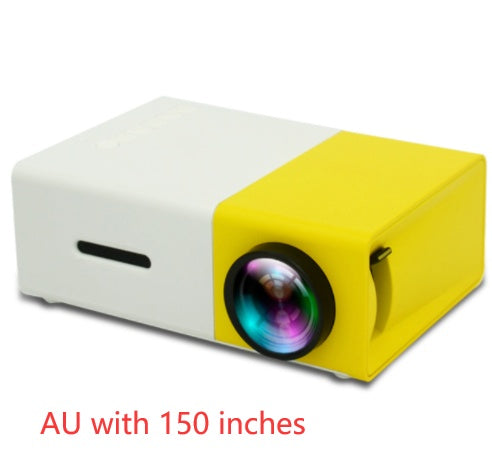 Proyector portátil 3D HD LED Cine en casa HDMI compatible con USB de audio Proyector YG300 Mini proyector