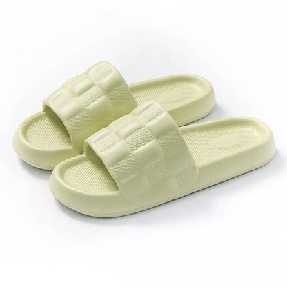 Summer Women's Soft Bottom Breathable Sandals, cream color with cushioned textured straps.
