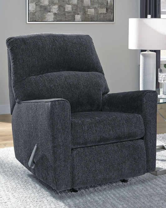 Slate Grey Fabric Rocker Recliner Chair-1