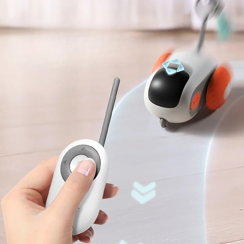 Coche Teledirigido Interactivo para Gatos Juguete Carga USB Persecución Automática Teledirigido Inteligente Coche Interactivo para Gatos Productos para Mascotas